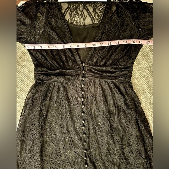 Shyanne Elegant Western Black Lace midi Dress | Size: S | Color: Black - Picture 6 of 12